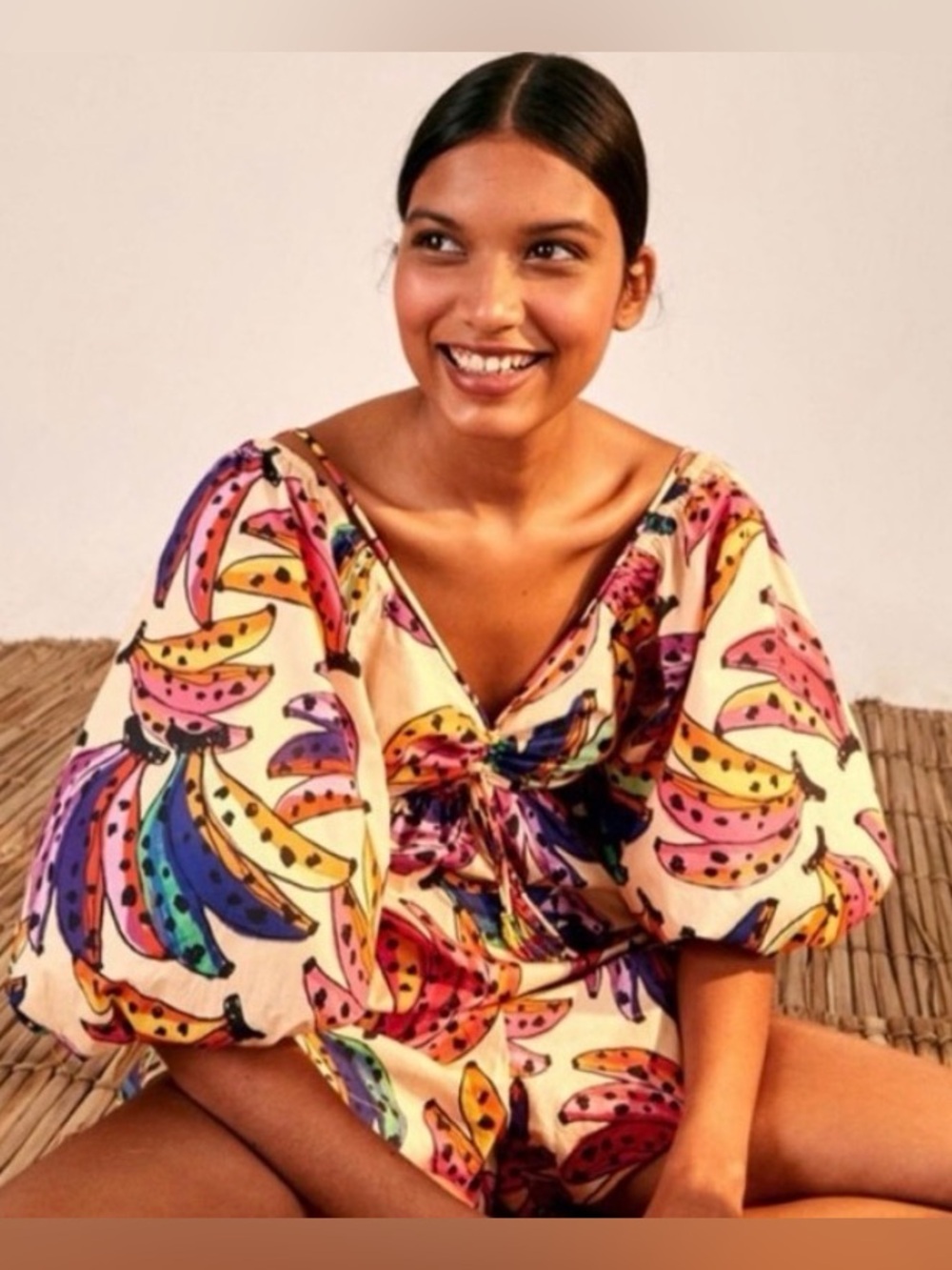 FARM RIO BANANA BUNCH BLOUSE SIZE XS NWT